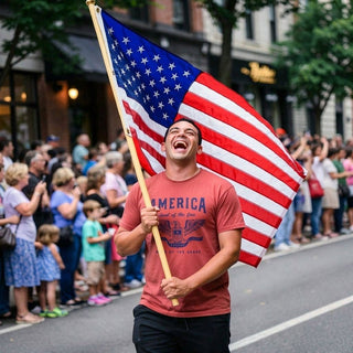America Land Of The Free Home Of The Brave Men's T Shirt - Rise and Redemption