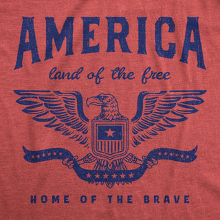 America Land Of The Free Home Of The Brave Men's T Shirt - Rise and Redemption