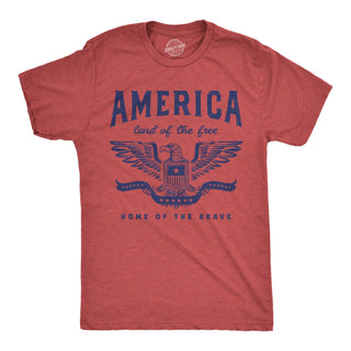 America Land Of The Free Home Of The Brave Men's T Shirt - Rise and Redemption