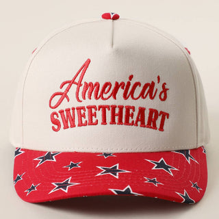 America's Sweetheart Embroidered Star Brim Trucker Hat - Rise and Redemption