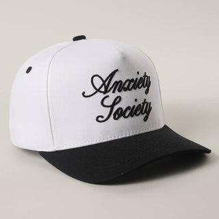 Anxiety Society 3D Letter Embroidered Trucker Hat - Rise and Redemption