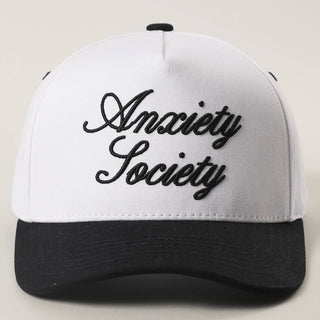 Anxiety Society 3D Letter Embroidered Trucker Hat - Rise and Redemption