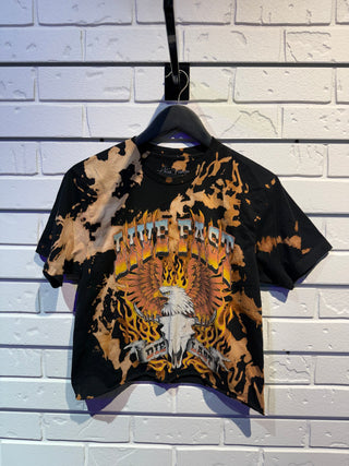 Asher hand dyed crop graphic tee - Rise and Redemption