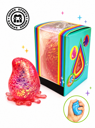 Assorted Colors Glitter Squishy Drop Toy in Display Box (3.5") MSND6 - Rise and Redemption