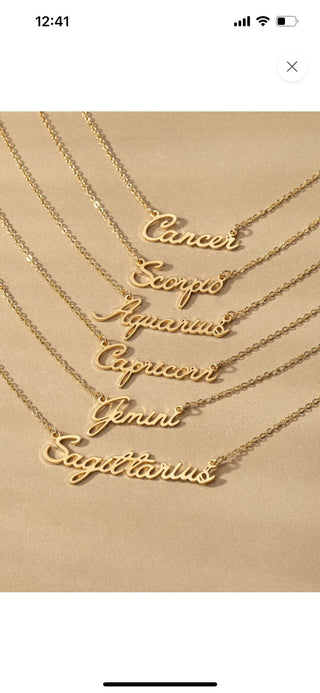 Astrology Script Necklace - Rise and Redemption