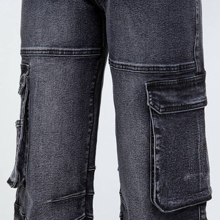 Avril Denim Wide Leg Cargos - Rise and Redemption