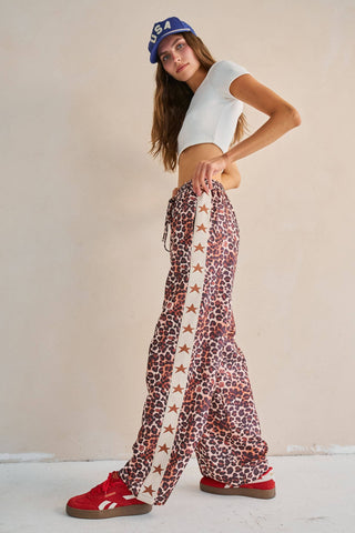 Leopard Star Stripe Pants