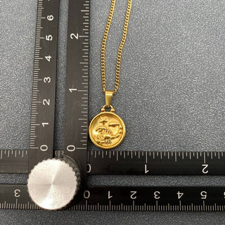 Zodiac 12 Constellation Coin Necklace