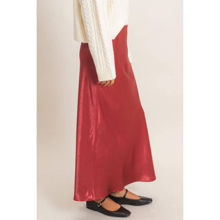 Satin Midi Skirt