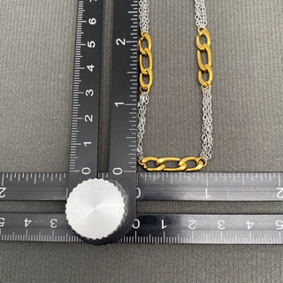 Two-tone Mixed Metal Chain Necklace