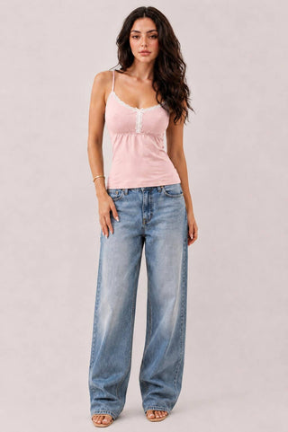 Babydoll Lace Trim Camis - Rise and Redemption