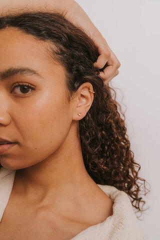 Mini Energy Gem - Citrine - Gold Earrings