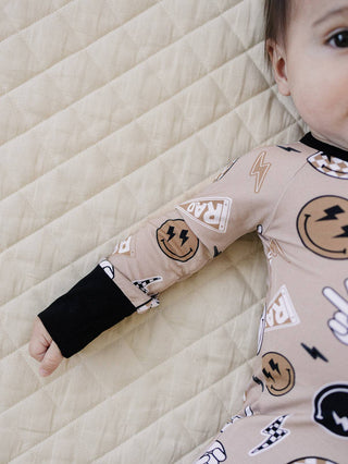 Bamboo Zip Romper | Latte Rad Vibes - Rise and Redemption