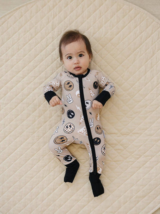 Bamboo Zip Romper | Latte Rad Vibes - Rise and Redemption