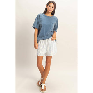 Beachside Washed Pocket Crew Neck T-Shirt - Rise and Redemption