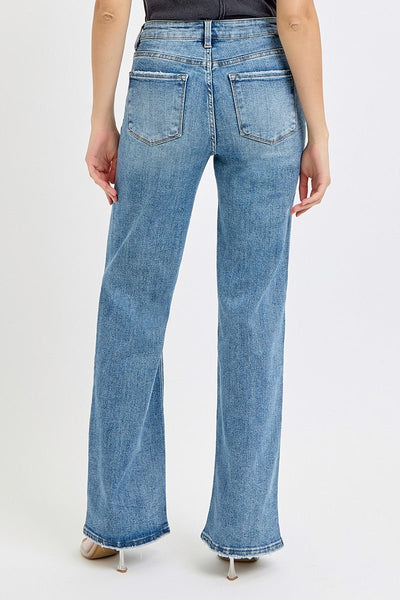 Becket High Rise Wide Leg Risen Denim - Rise and Redemption