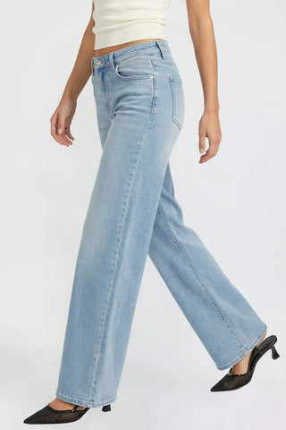 Bella light washed wide leg denim - Rise and Redemption