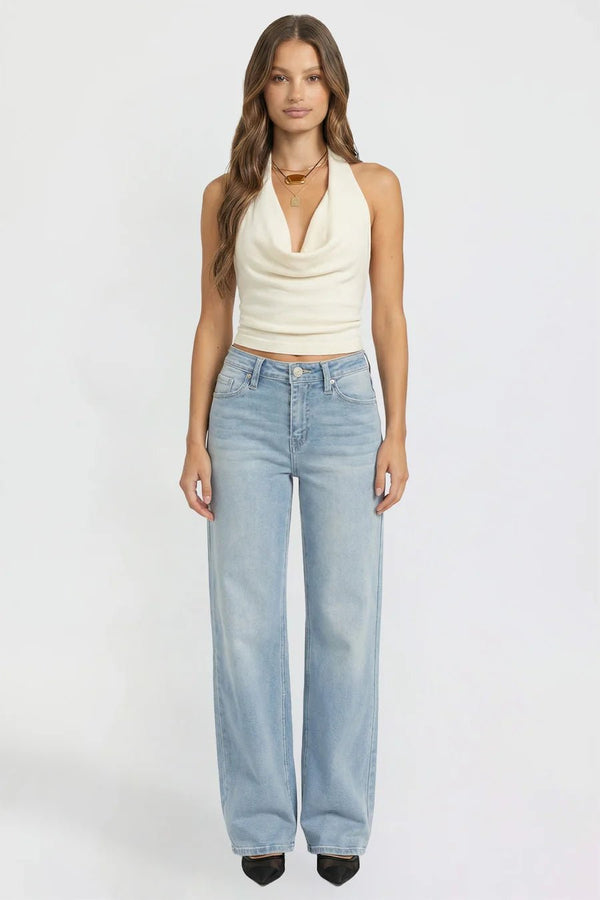 Bella light washed wide leg denim - Rise and Redemption