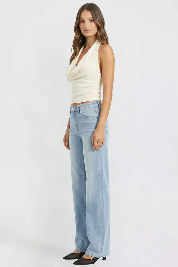 Bella light washed wide leg denim - Rise and Redemption
