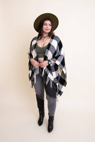 Bestselling Fall Buffalo Plaid Tassel Ruana ❤️ - Rise and Redemption