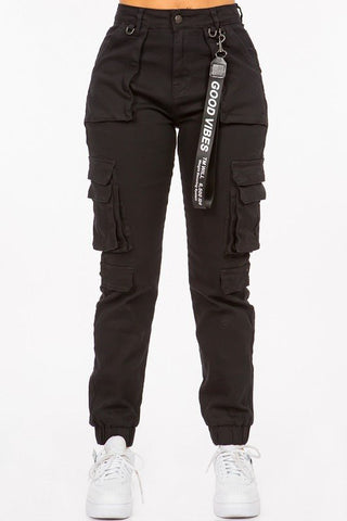 Black Cargo Joggers - Rise and Redemption