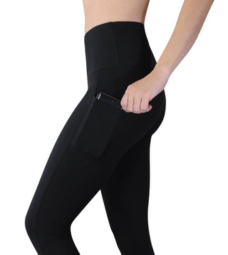 "Black Onyx" - Solid Pocket Yoga Leggings for Women - Rise and Redemption