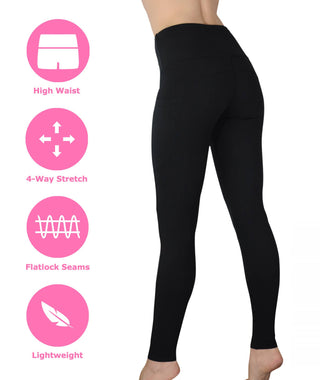 "Black Onyx" - Solid Pocket Yoga Leggings for Women - Rise and Redemption