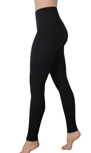 "Black Onyx" - Solid Pocket Yoga Leggings for Women - Rise and Redemption