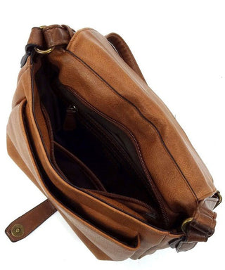 Black Vintage studded vegan leather saddle bag - Rise and Redemption
