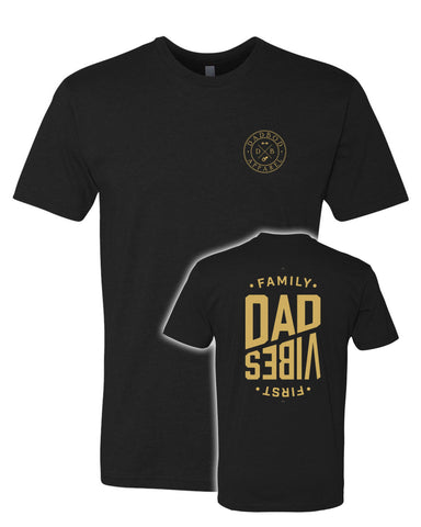 Black/Gold DadVibes Logo Tee - Rise and Redemption