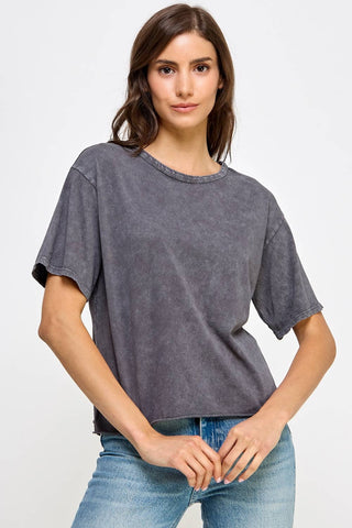 Blank Mineral Washed Long Cropped T-Shirt - Rise and Redemption