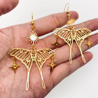 Bohemian Star Hollow Out Butterfly Earrings - Rise and Redemption