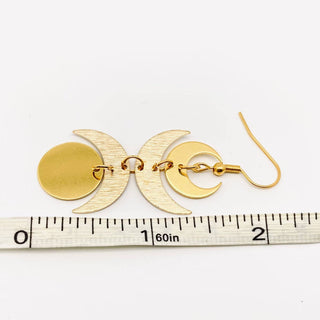 Bohemian Style Triple Moon Ear Hook Earrings - Rise and Redemption
