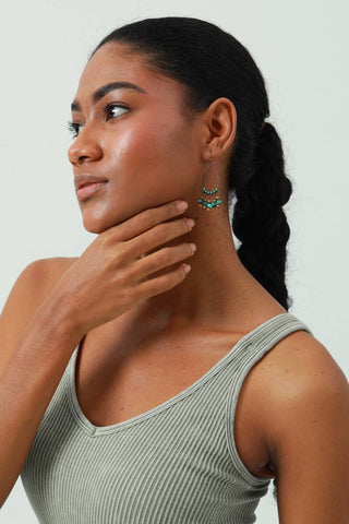Bohemian Vintage Turquoise Tassel Earrings - Rise and Redemption