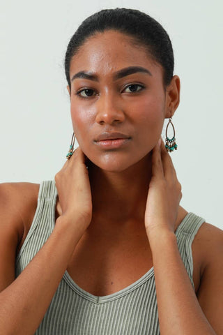 Bohemian Vintage Turquoise Tassel Earrings - Rise and Redemption