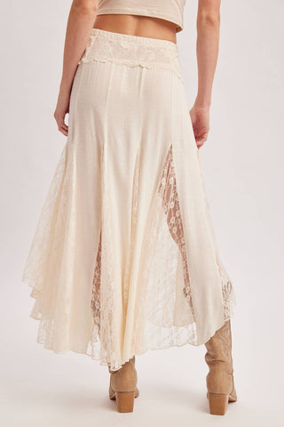 BOHO FLOWY LACE MAXI SKIRT WITH NO LINING - EASTER DAY - Rise and Redemption