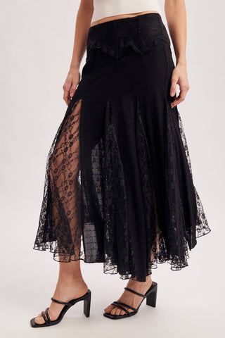 BOHO FLOWY LACE MAXI SKIRT WITH NO LINING - EASTER DAY - Rise and Redemption