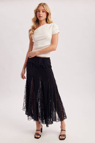 BOHO FLOWY LACE MAXI SKIRT WITH NO LINING - EASTER DAY - Rise and Redemption