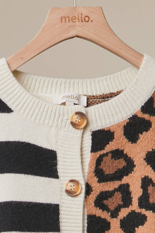 Bold Stripe and Leopard Cardigan - Rise and Redemption