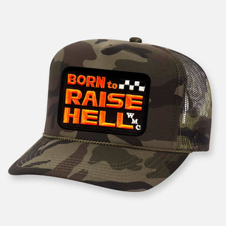 BORN TO RAISE HELL CURVED BILL PATCH HAT - Rise and Redemption