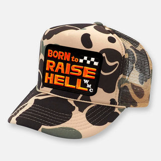 BORN TO RAISE HELL CURVED BILL PATCH HAT - Rise and Redemption