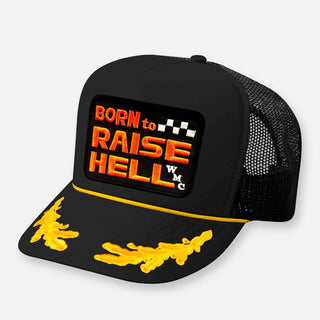 BORN TO RAISE HELL CURVED BILL PATCH HAT - Rise and Redemption