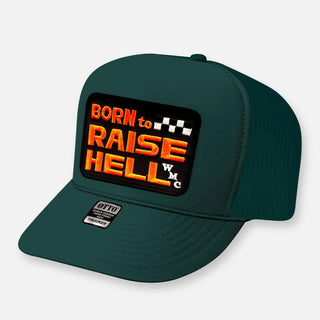 BORN TO RAISE HELL CURVED BILL PATCH HAT - Rise and Redemption