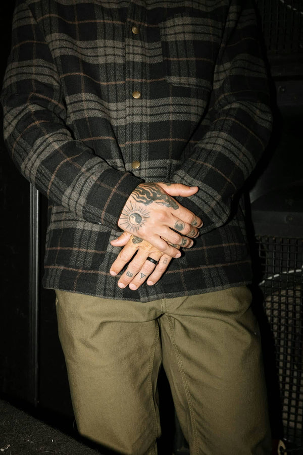 Bowery Flannel - Black/Charcoal - Rise and Redemption