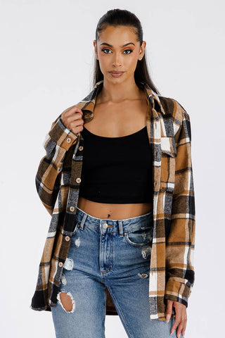 Boyfriend Oversized Soft Flannel Shacket - Rise and Redemption