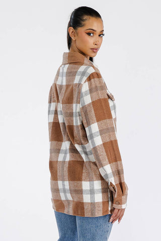 Boyfriend Oversized Soft Flannel Shacket - Rise and Redemption