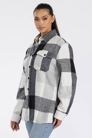 Boyfriend Oversized Soft Flannel Shacket - Rise and Redemption