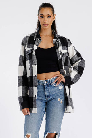 Boyfriend Oversized Soft Flannel Shacket - Rise and Redemption