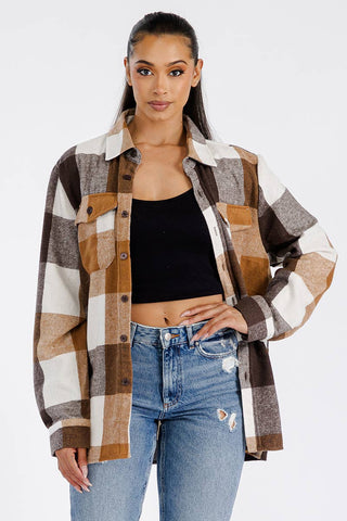 Boyfriend Oversized Soft Flannel Shacket - Rise and Redemption