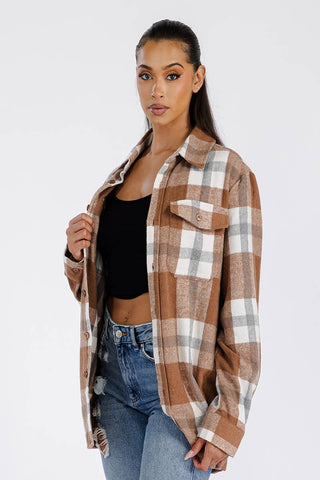 Boyfriend Oversized Soft Flannel Shacket - Rise and Redemption